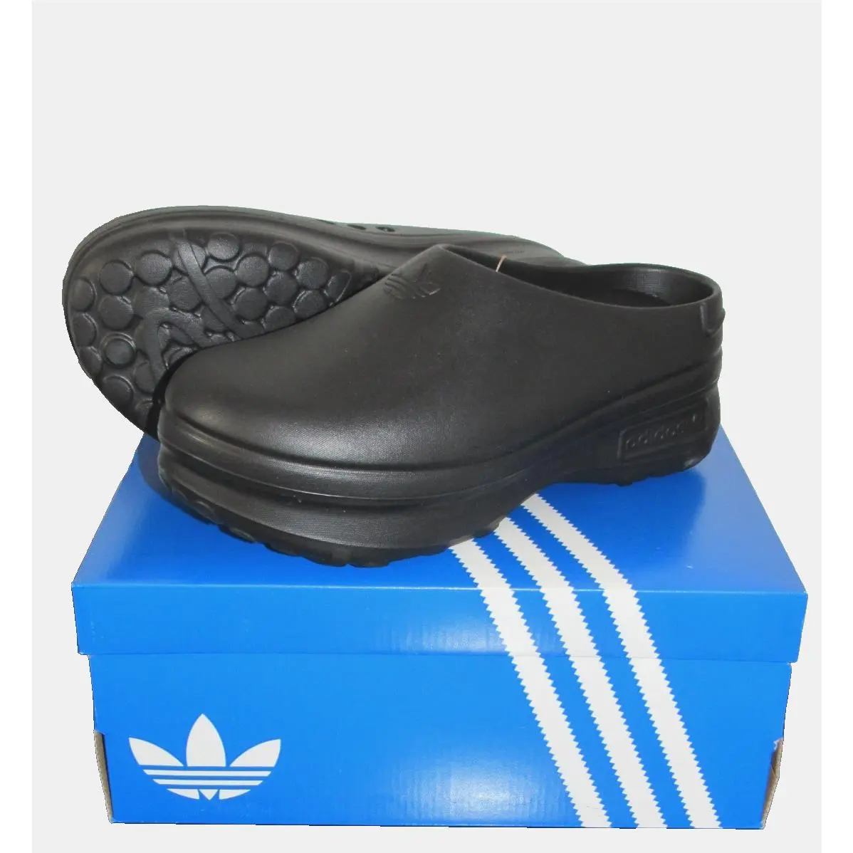 Adidas Originals Adifom Stan Mule IE4626 Black Slip-on Rubber Clog Womens Size 7 - Black