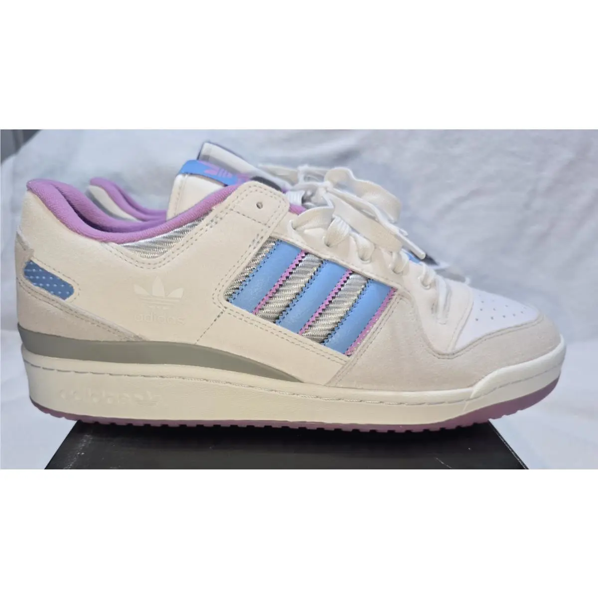 Adidas Forum 84 Low Adv Men`s Size 12 Skate Shoe Gray Blue Purple JH8119 Suede