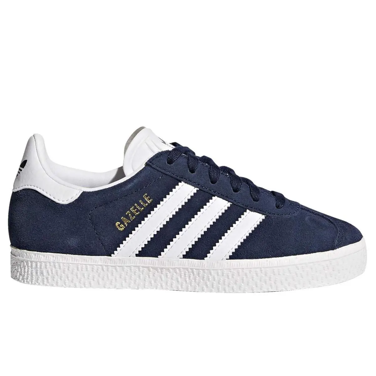 Adidas Gazelle Boys Size 5.5 Collegiate Navy White Sneakers