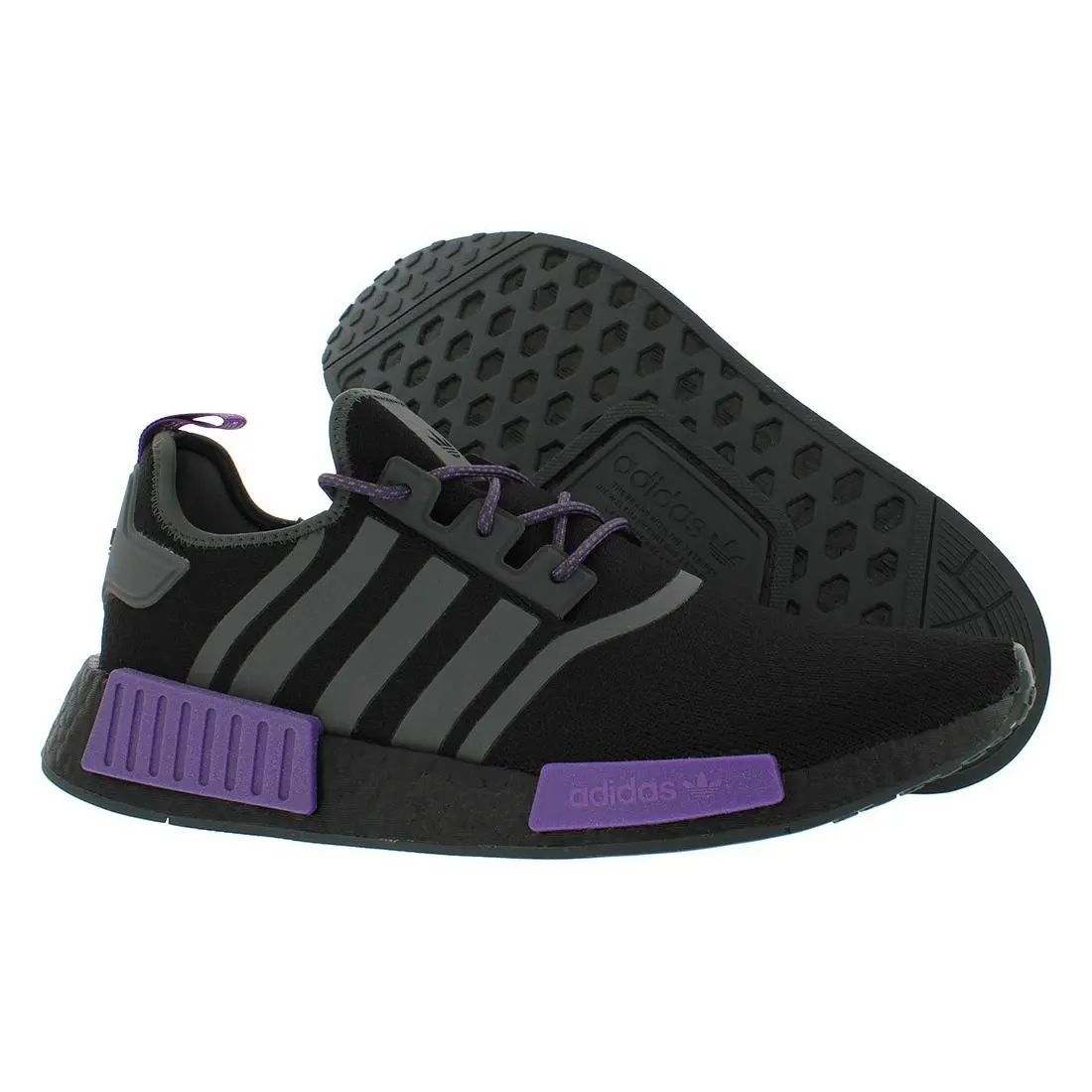 Adidas NMD_R1 Mens Shoes Size 6 Color: Core Black/grey Five/active Purple - Core Black/Grey Five/Active Purple, Main: Black