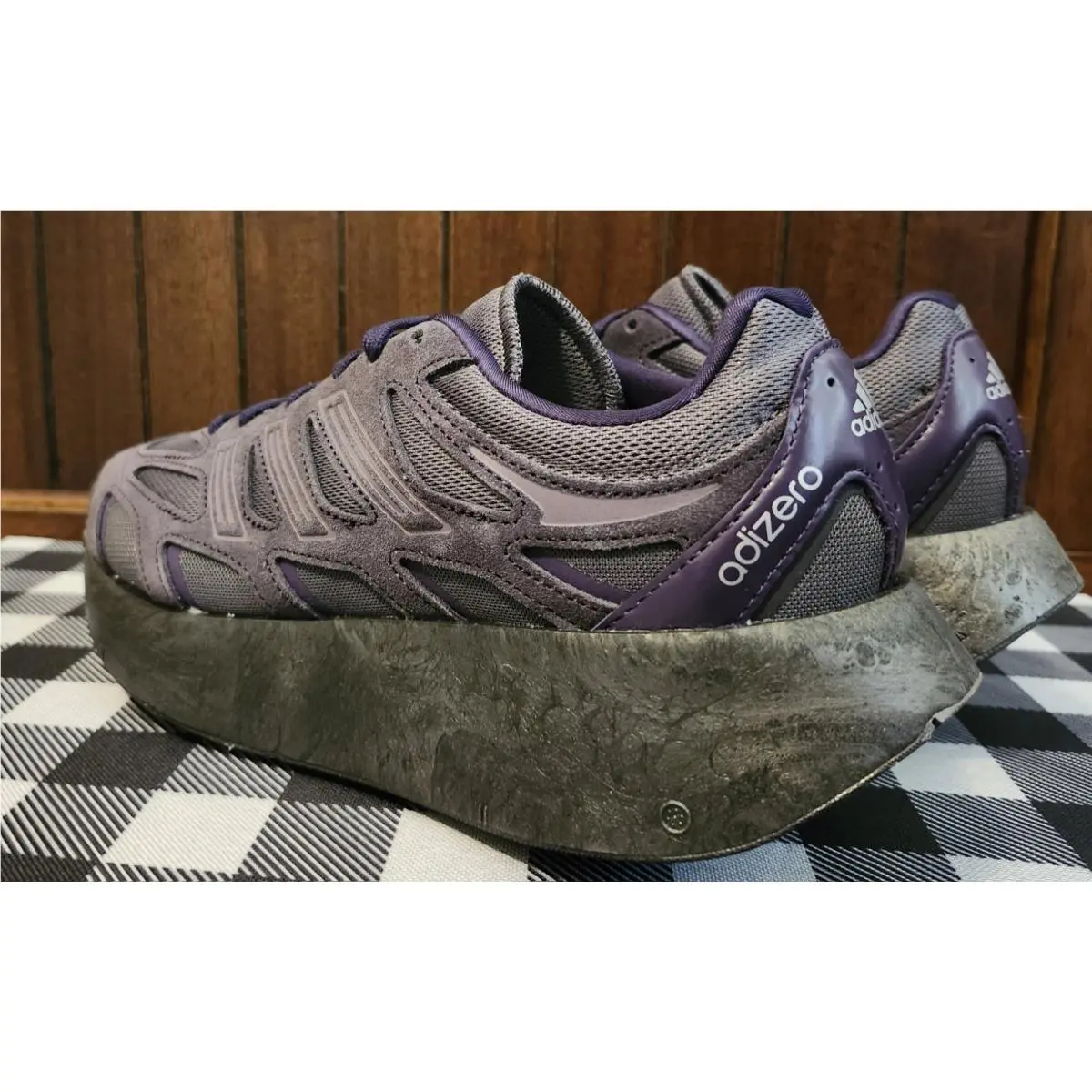 Adidas shoes - GAZELLE INDOOR - GAZELLE INDOOR - IH9663 - GRAY AURA BLACK PURPLE 8