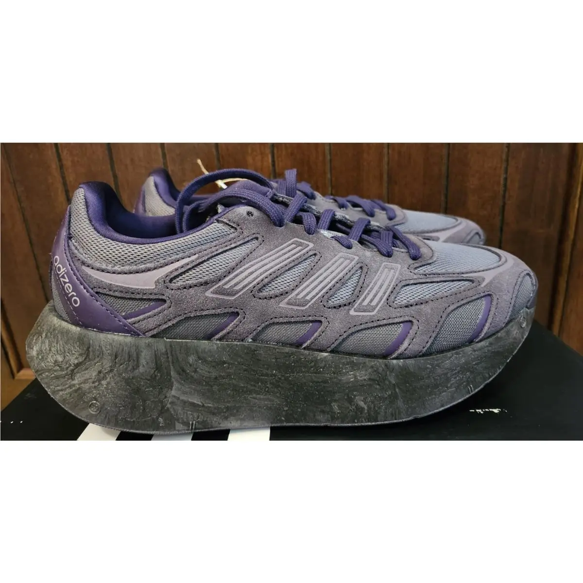 Adidas shoes - GAZELLE INDOOR - GAZELLE INDOOR - IH9663 - GRAY AURA BLACK PURPLE 11