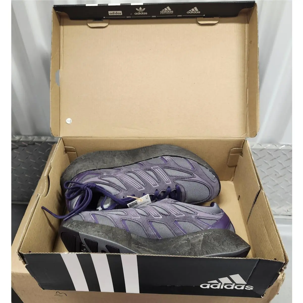 Adidas shoes - GAZELLE INDOOR - GAZELLE INDOOR - IH9663 - GRAY AURA BLACK PURPLE 17