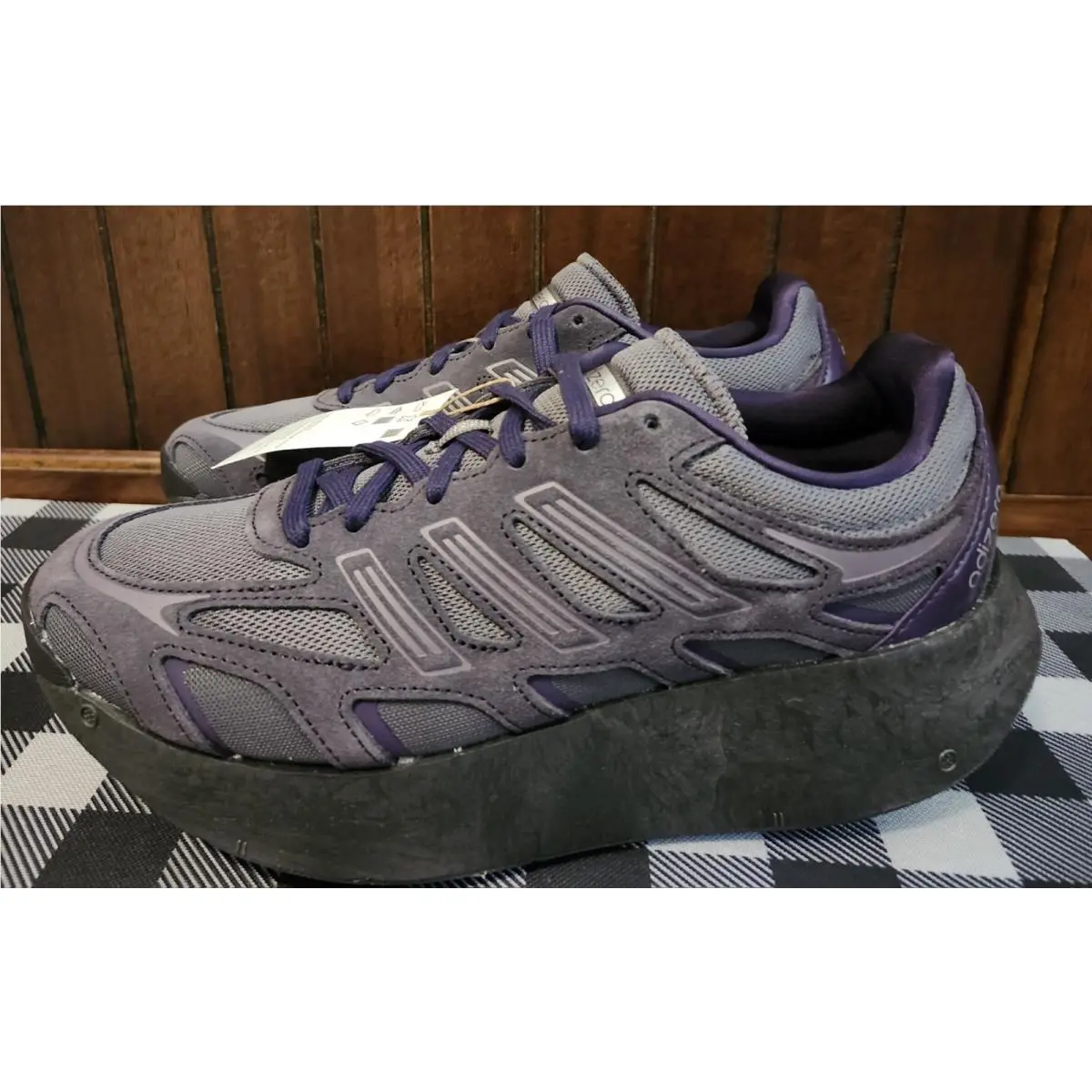 Adidas shoes - GAZELLE INDOOR - GAZELLE INDOOR - IH9663 - GRAY AURA BLACK PURPLE 5