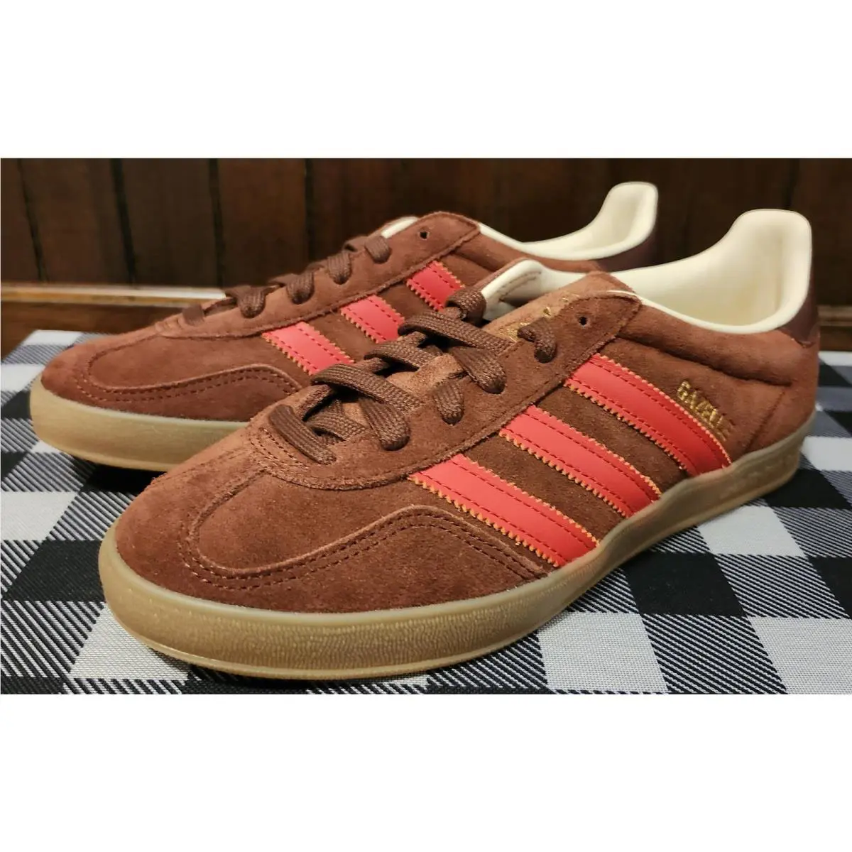 Adidas shoes - GAZELLE INDOOR - GAZELLE INDOOR - IH9663 - FOX BROWN/RED/GUM4 0