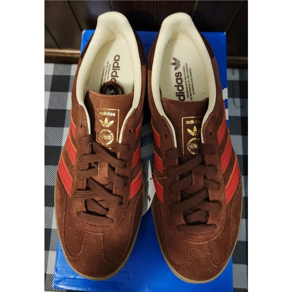 Adidas shoes - GAZELLE INDOOR - GAZELLE INDOOR - IH9663 - FOX BROWN/RED/GUM4 4