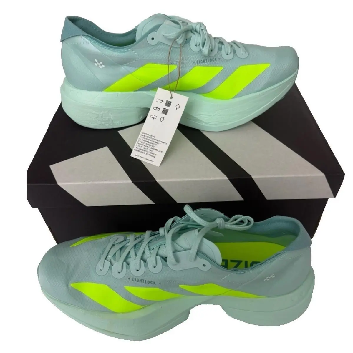 Adidas shoes - Adizero Adios Pro 4 - Adizero Adios Pro - JR1243 - Mint / Aqua / Neon Yellow (UPC: 0197620660001) 0