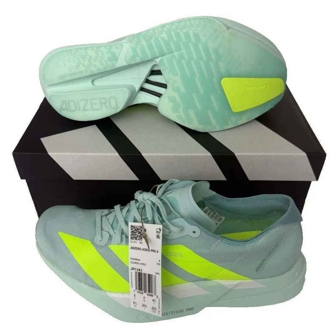 Adidas shoes - Adizero Adios Pro 4 - Adizero Adios Pro - JR1243 - Mint / Aqua / Neon Yellow (UPC: 0197620660001) 2