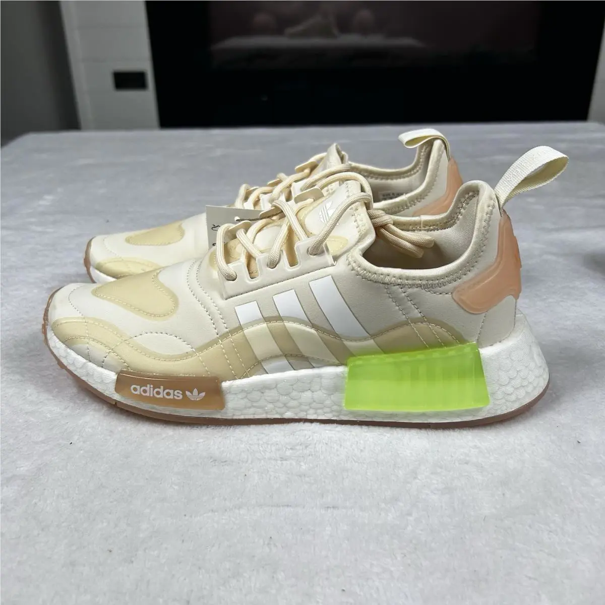 Adidas shoes - adidas NMD R1 - NMD - GZ9281 - Tan/White/Green (UPC: 0191985434369) 2