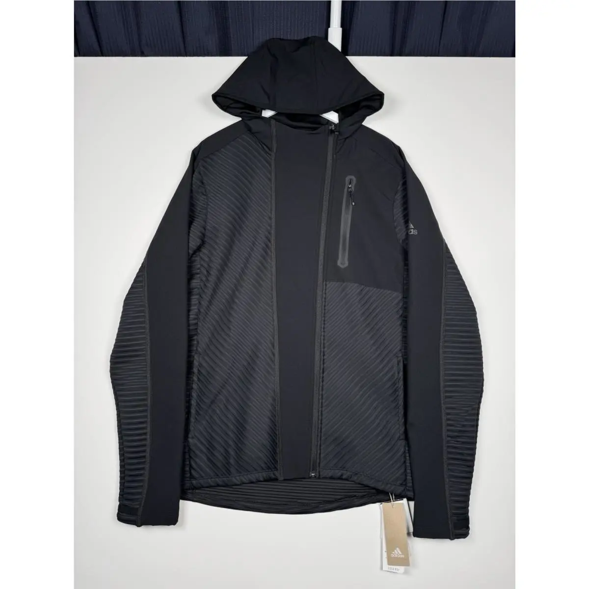 Adidas Cold.rdy Full Zip Hoodie Black - Men`s Medium - GJ0339