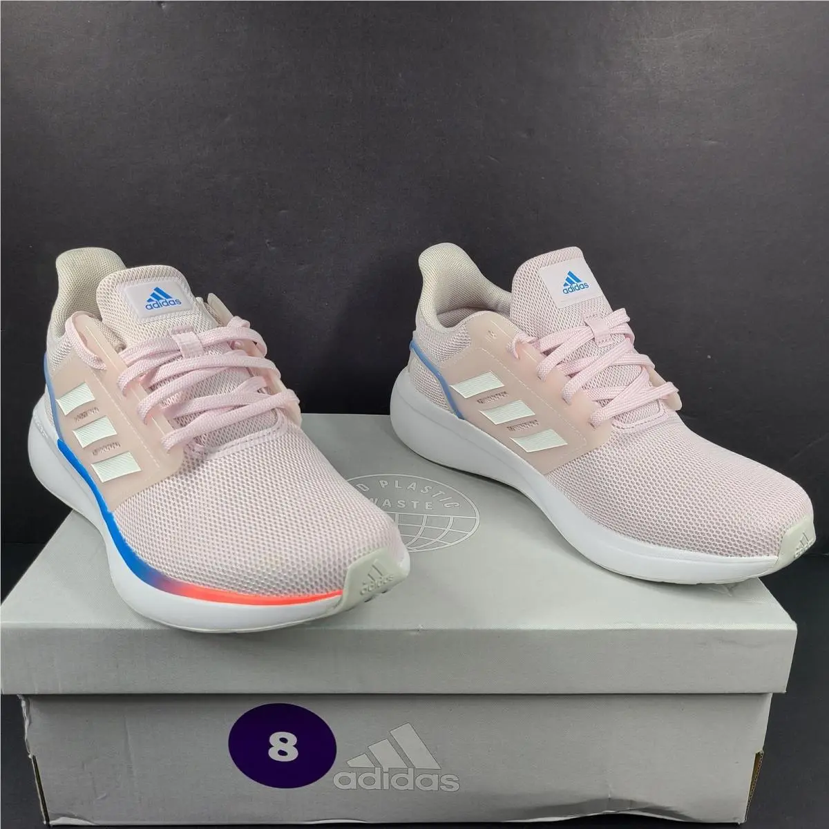 Adidas Women`s EQ19 Run Cloudfoam Sneakers GZ0564 Shoes Pink Sz 8