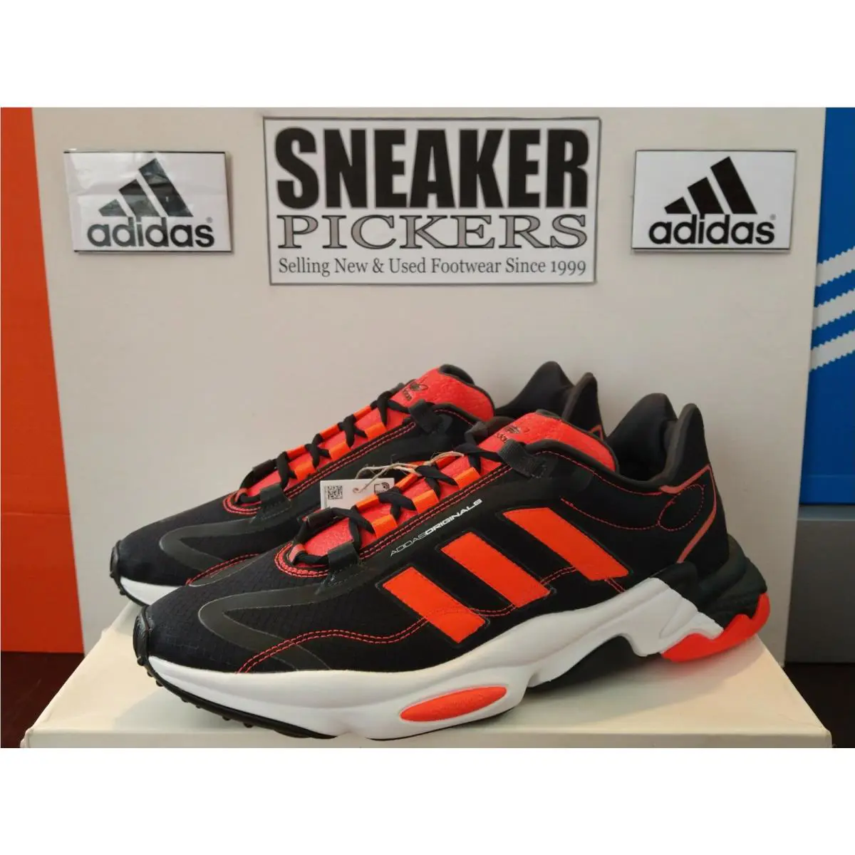 Adidas shoes - Adidas Ozweego Pure - Ozweego Pure - H04536 - Core Black / Cloud White - Solar Red, Manufacturer: Core Black / Cloud White - Solar Red (UPC: 194817781716) 9