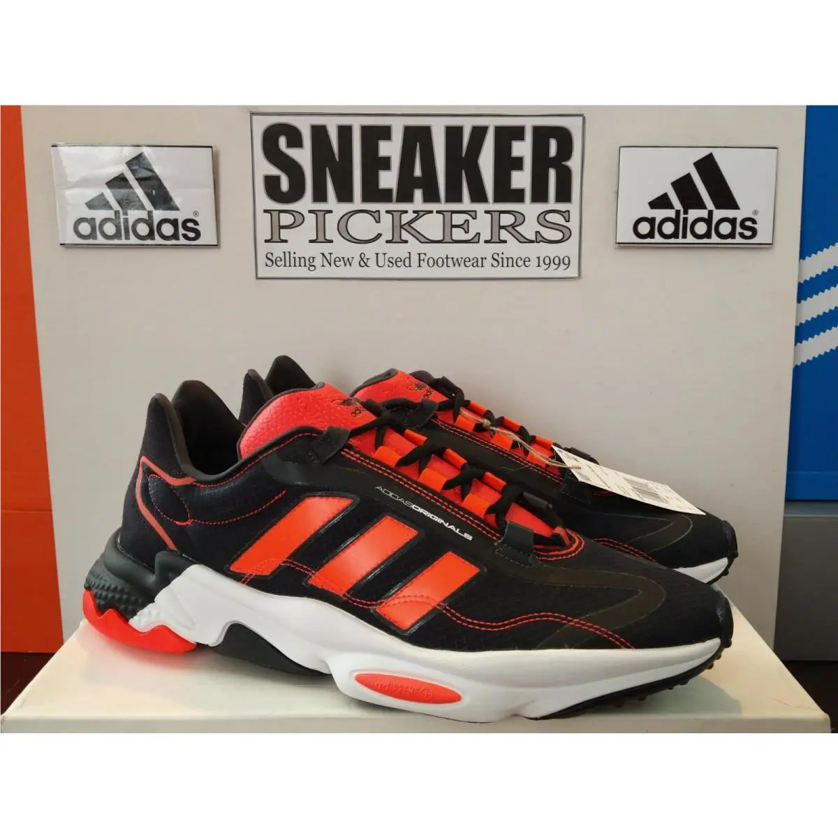 Adidas shoes - Adidas Ozweego Pure - Ozweego Pure - H04536 - Core Black / Cloud White - Solar Red, Manufacturer: Core Black / Cloud White - Solar Red (UPC: 194817781716) 2
