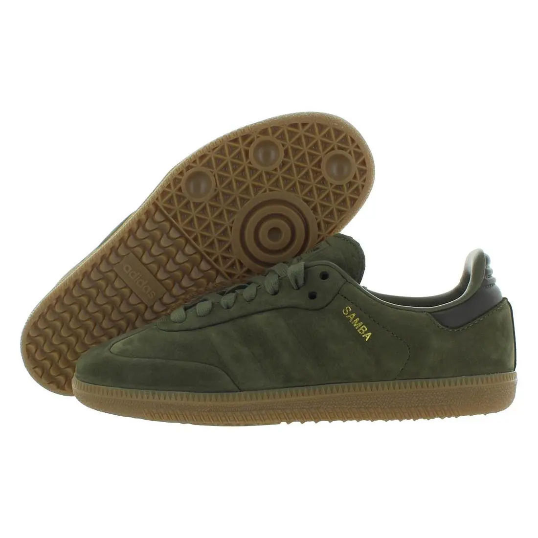Adidas Samba Mens Shoes Size 3.5 Color: Olive/olive/brown