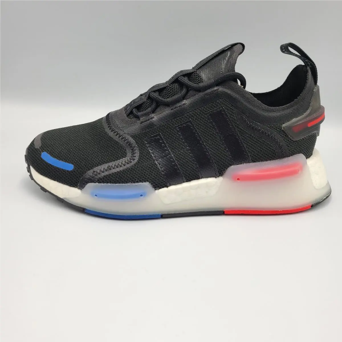 Adidas Big Kids` NMD_V3 Shoes Core Black/red/blue Size US 4.0