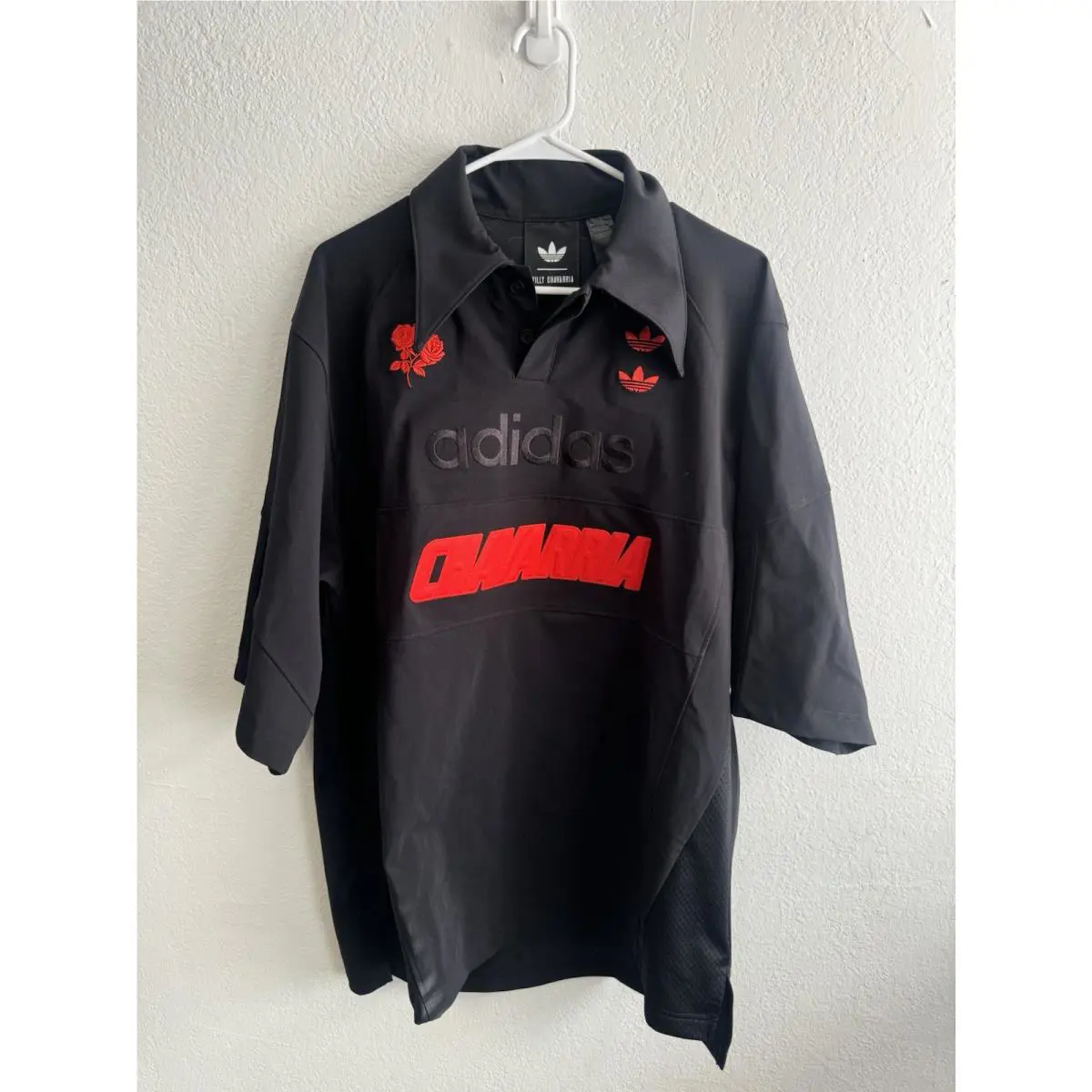 Adidas x Willy Chavarria Polo Shirt - Size XS - Black - - JV8848 Rare