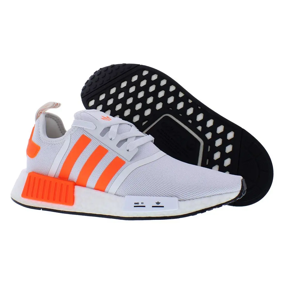 Adidas Nmd R1 Mens Shoes Size 8 Color: Cloud White/solar Orange/core Black