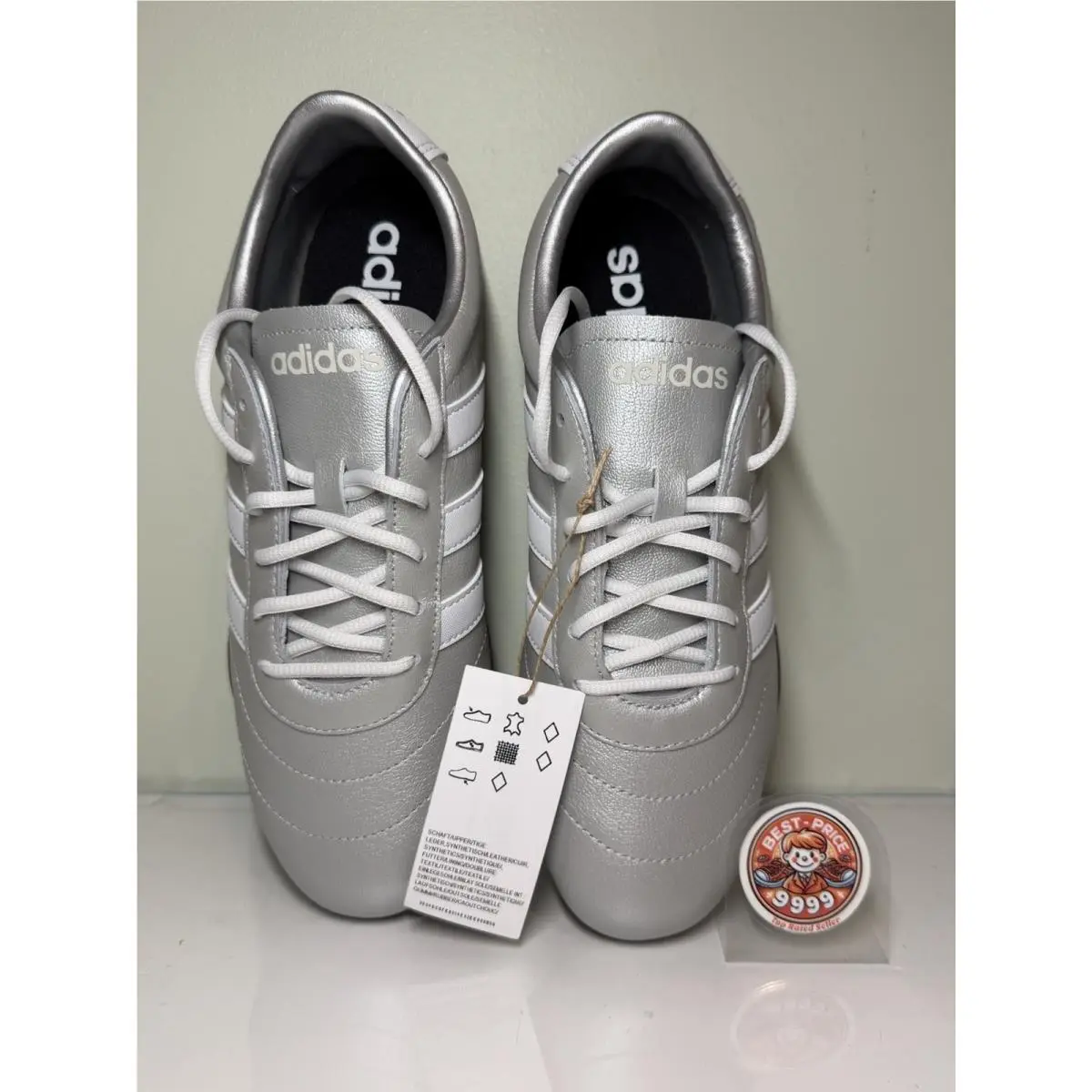 Adidas - Size 8.5 - Women`s Grand Court LO Fashion Silver Shoes JQ9682