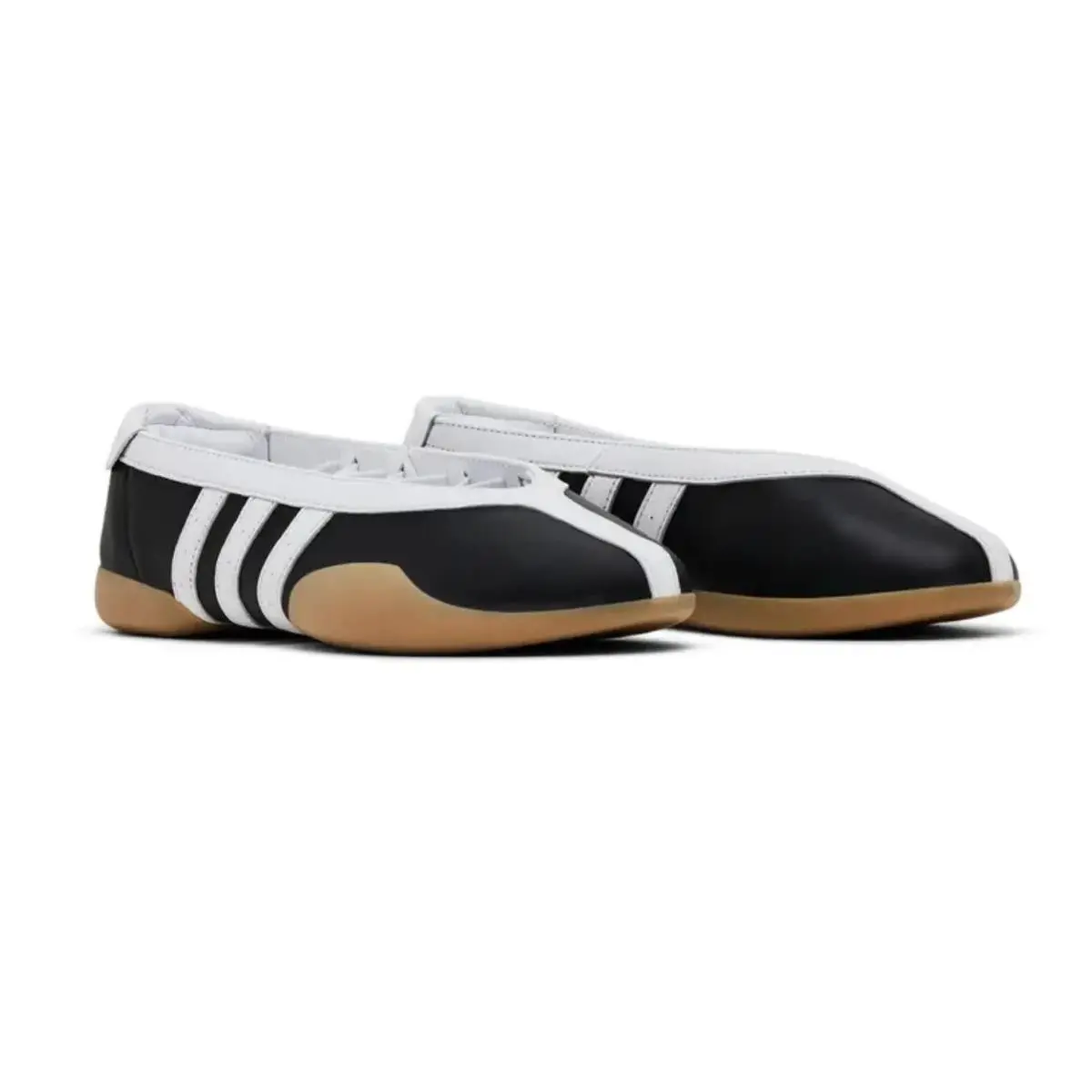 Size 6.5 Womens - Adidas Taekwondo Mei Black White Gum Ballet Shoes JR7031 - Black