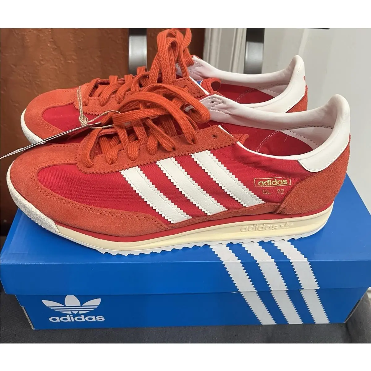 Men’s Size 8 Adidas SL 72 RS Sneakers Prered White