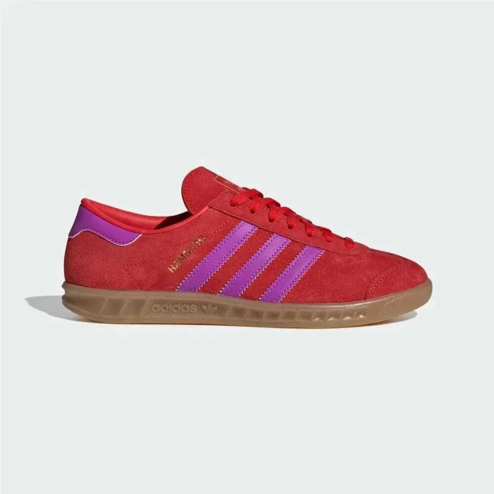 Adidas Originals Hamburg Womens Size 10.5 Red Purple Burst Gum Shoes IH5461