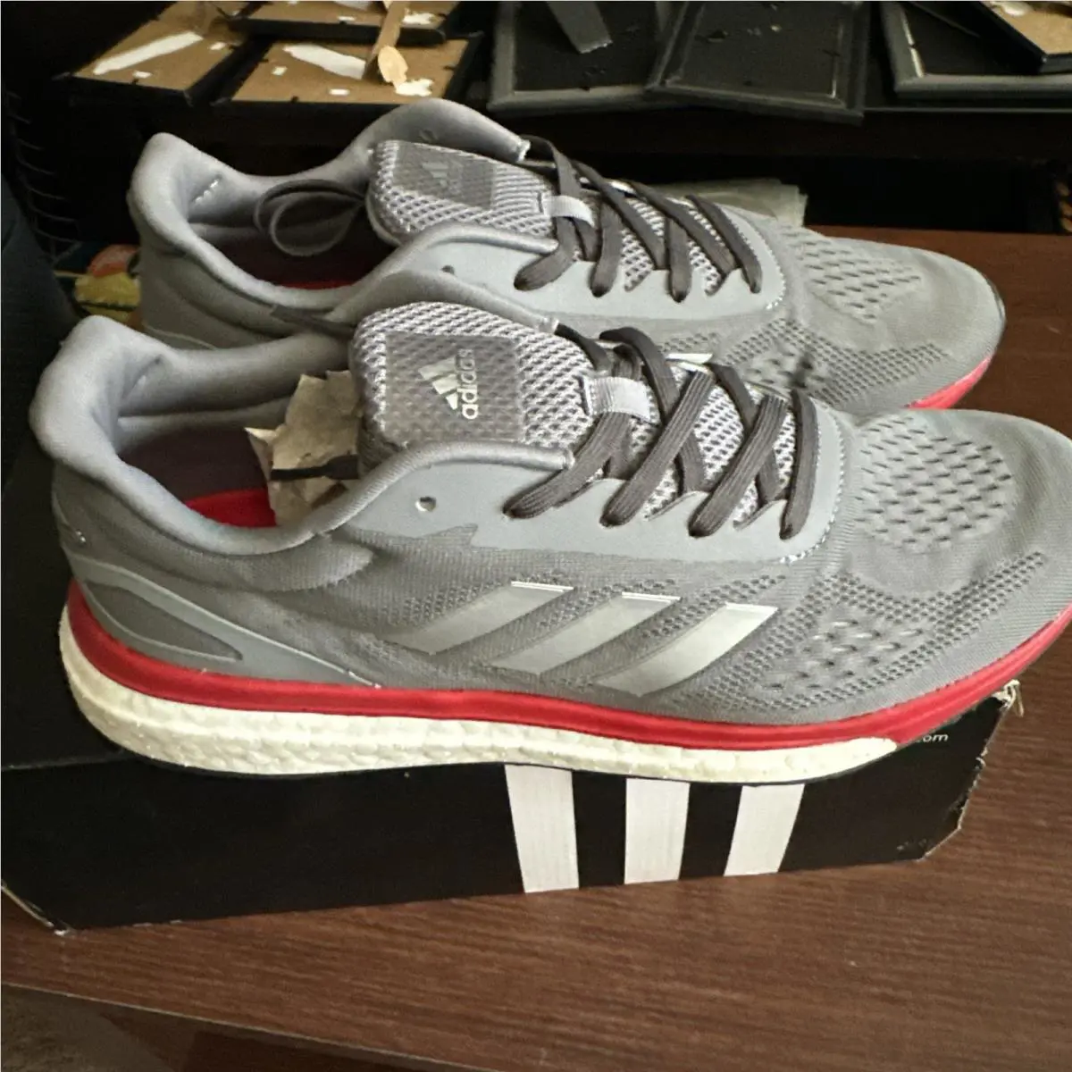 Adidas shoes - adidas Sonic Drive - Sonic Drive - BB3418 - Grey / Silver / Scarlet (UPC: 0889766235266) 2
