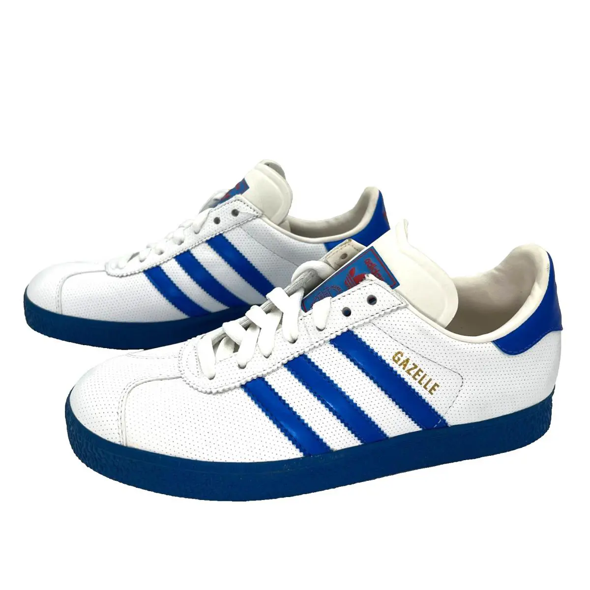 Adidas Gazelle 2 Low Sneakers Casual Unisex Men 6/WOMEN 7.5 Shoes White/blue