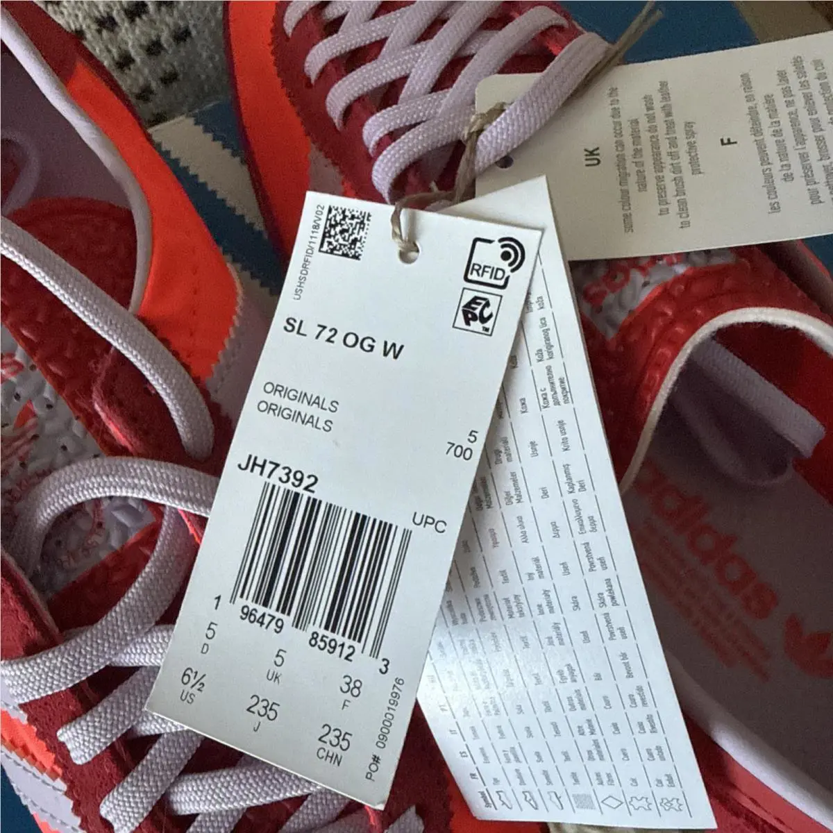 Adidas shoes - SL 72 OG W - JR8769 - Red, Gray 2