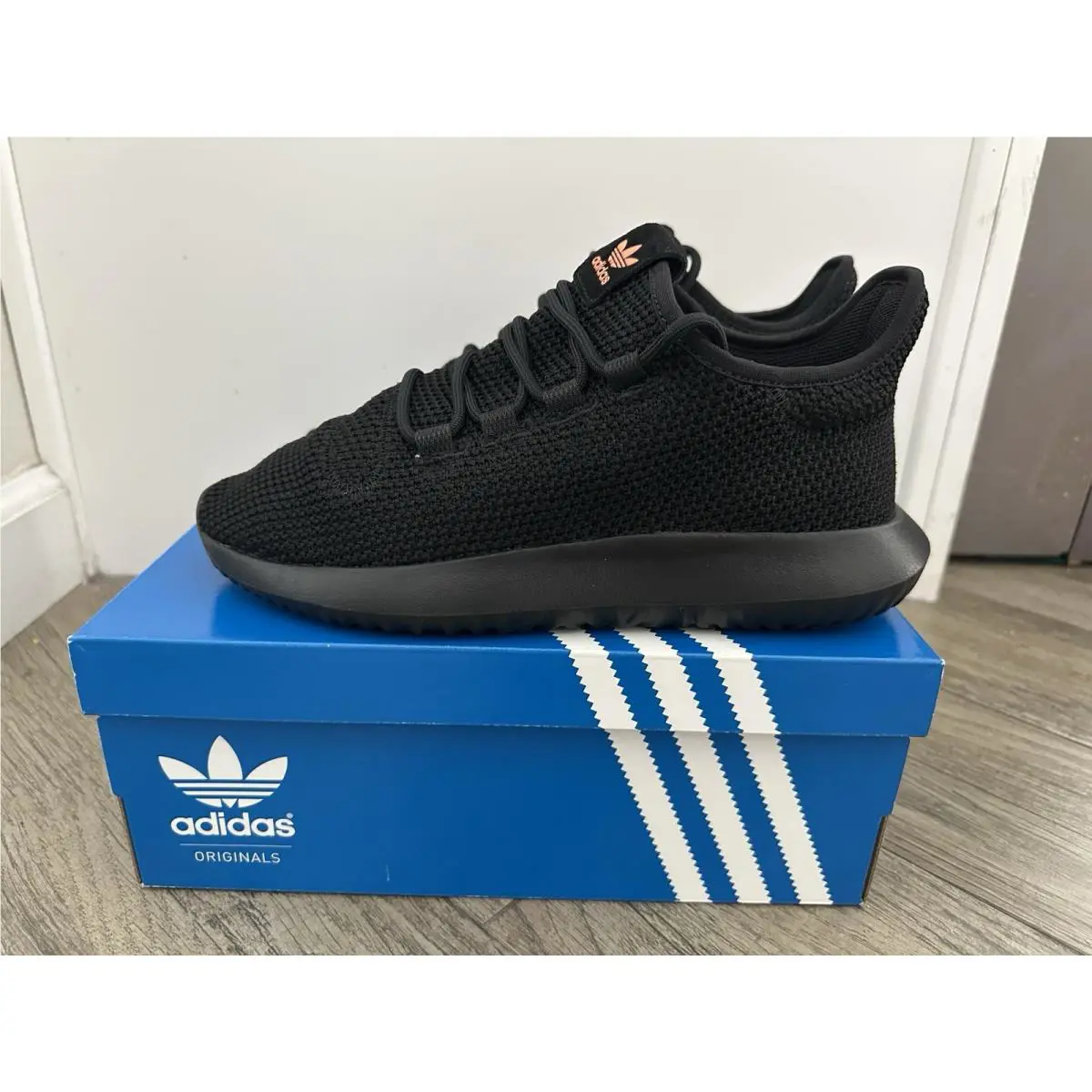 Adidas Tubular Shadow W Women’s 7 Black Knit Running Casual Shoes AC8333