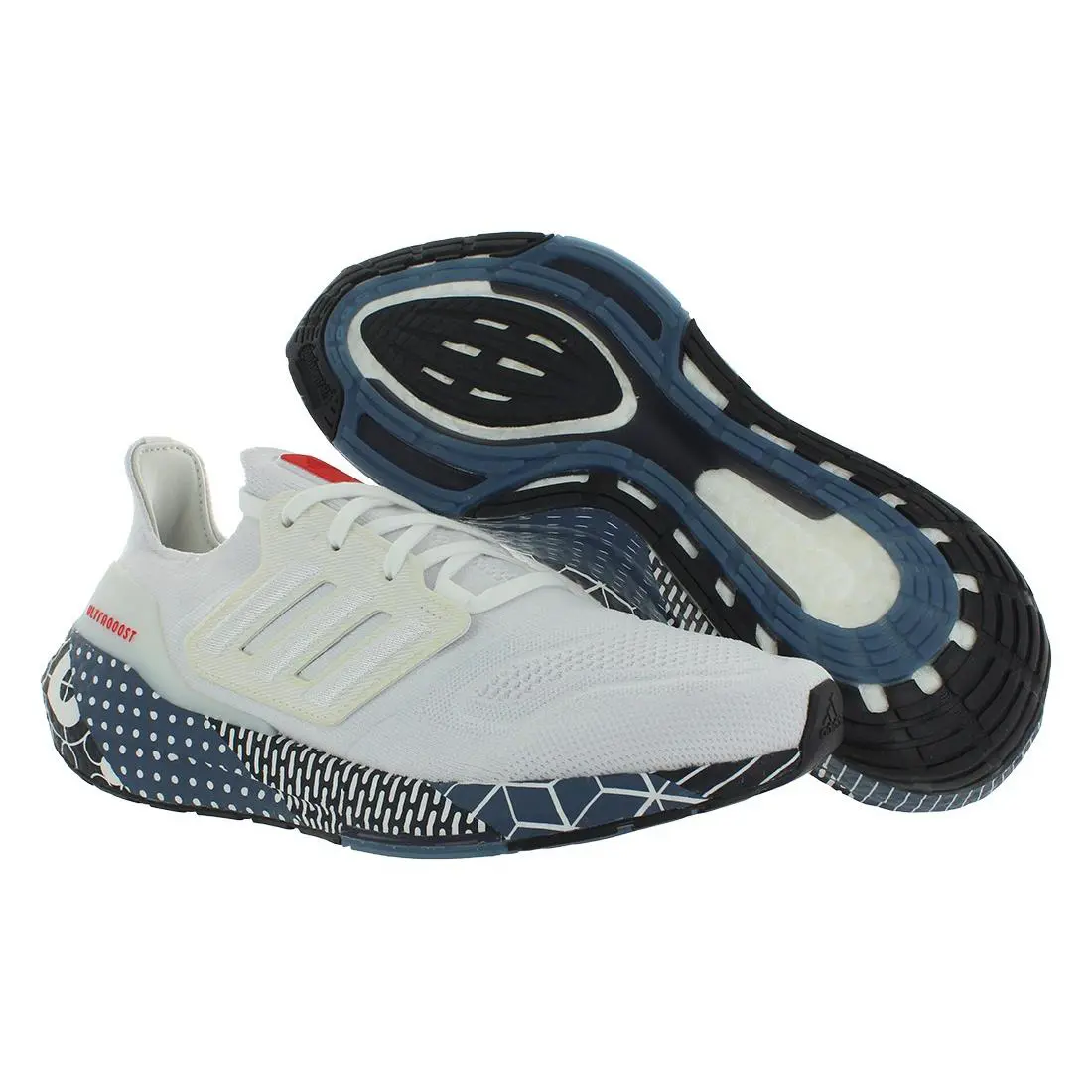Adidas Ultraboost 22 Mens Shoes Size 8 Color: Cloud White/cloud White/vivid Red