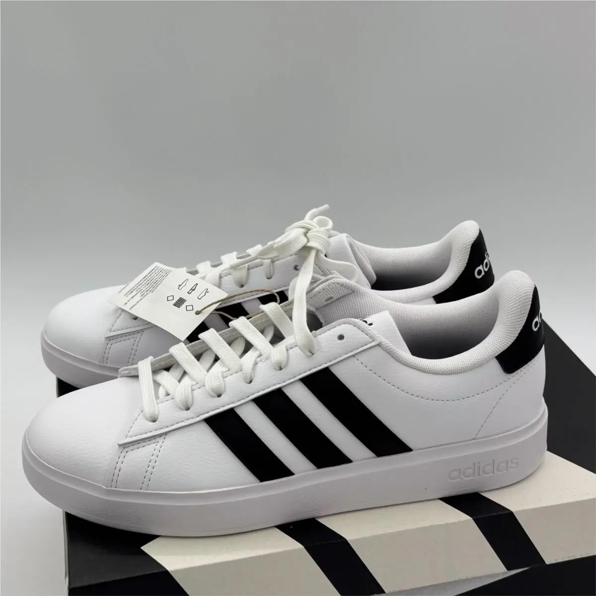 Adidas shoes - adidas Grand Court - Grand Court - White/Black/White (UPC: 195739845357) 7