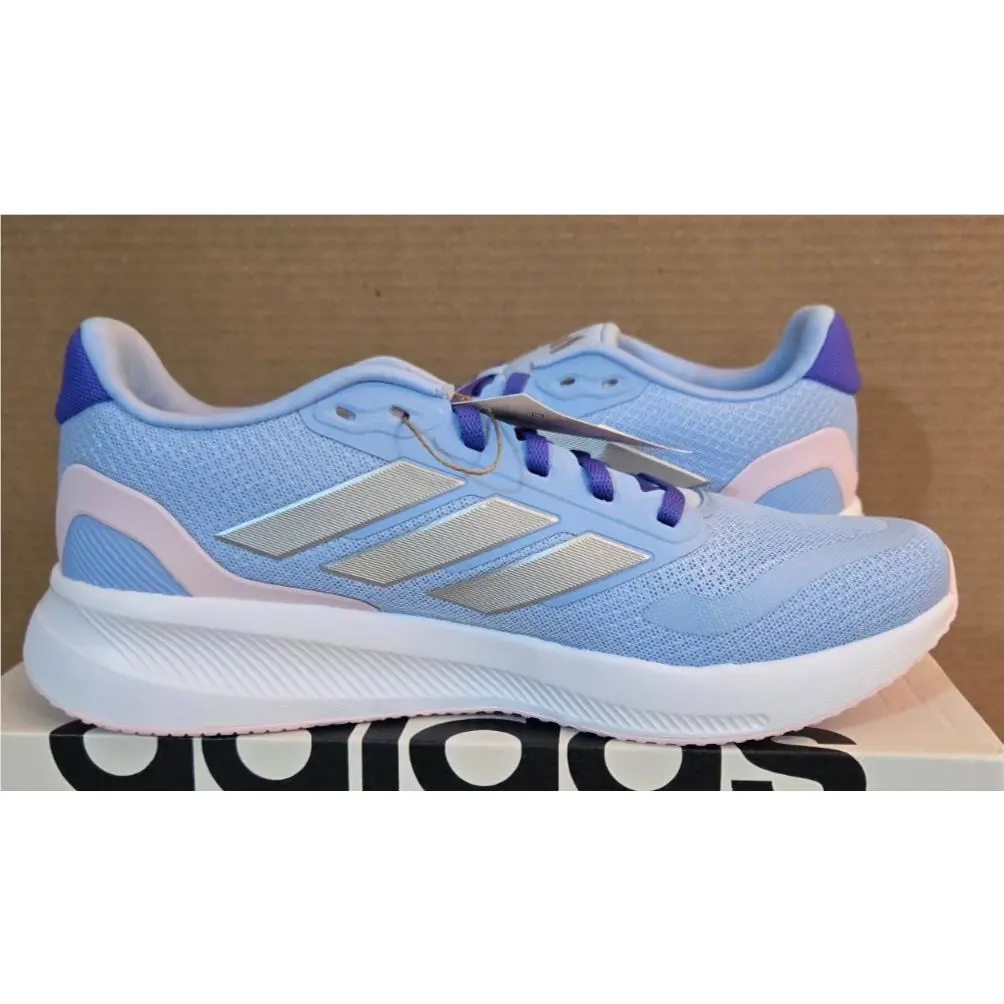 Adidas shoes - adidas Runfalcon 5 J - Runfalcon - Blue/Silver Metallic/Clear Pink (UPC: 196477733715) 5