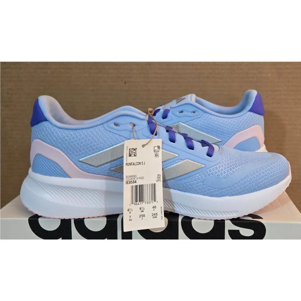 Adidas shoes - adidas Runfalcon 5 J - Runfalcon - Blue/Silver Metallic/Clear Pink (UPC: 196477733715) 6