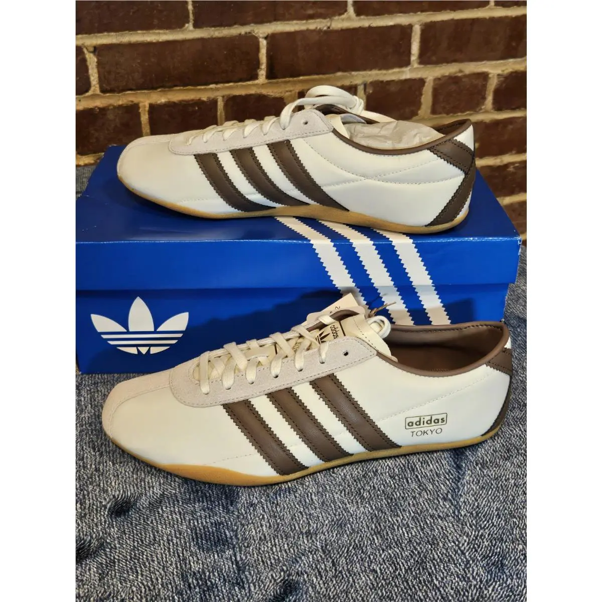 JH3994 Adidas Originals Tokyo Off White Core Brown Women`s Size 8