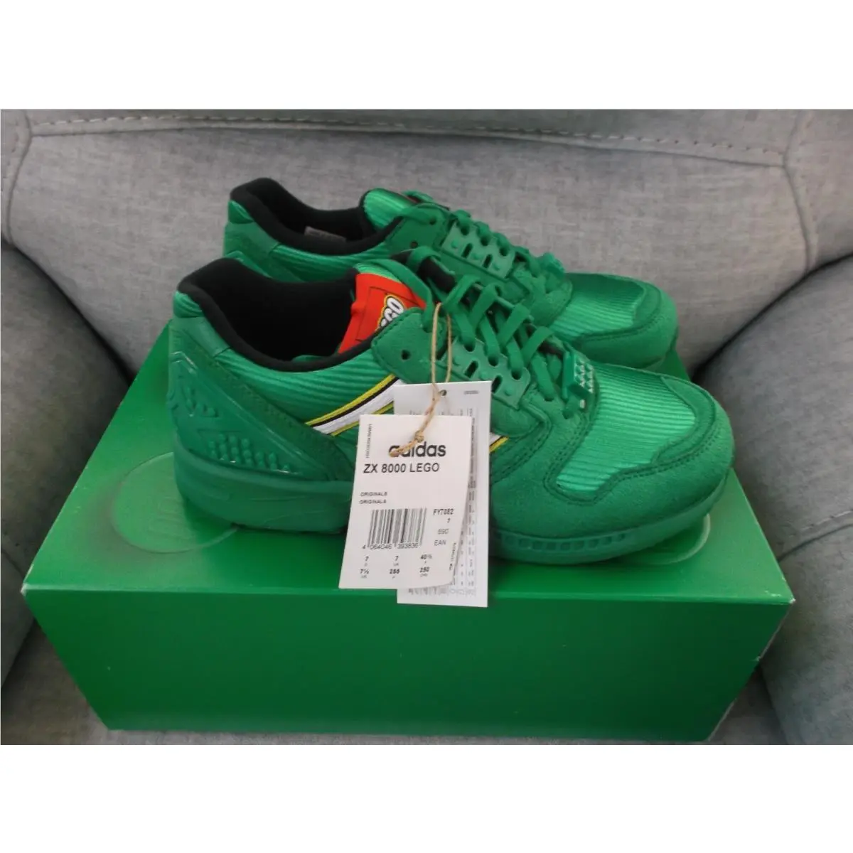 Adidas ZX 8000 x Lego Green FY7082 - Men`s Size 7.5