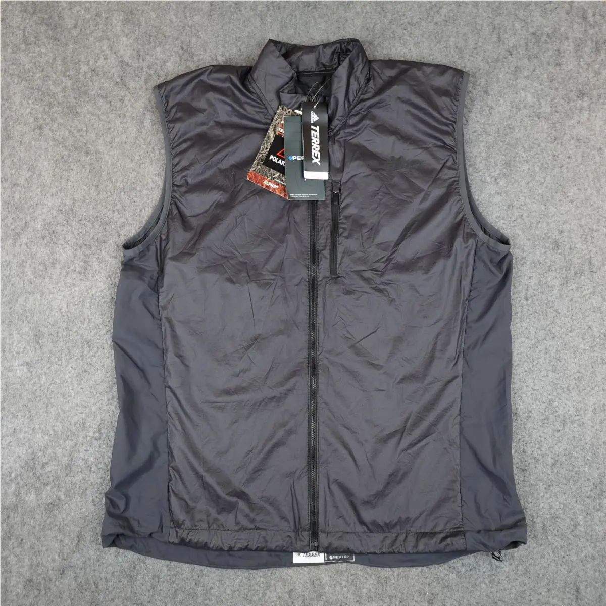 Adidas Terrex Vest Mens XL Black Agravic Polartec Alpha Packable Hiking CZ0663