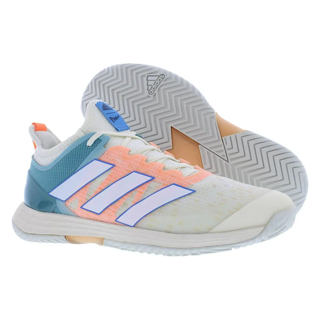 Adidas Adizero Ubersonic 4 Parley Mens Shoes Size 7 Color: Off - Off White/White/Beam Orange, Main: Multi-Colored