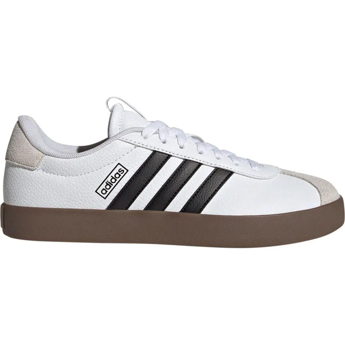 Adidas Womens VL Court 3 Sneaker White Black Grey Size 8 Skateboard Shoe - White/Black/Grey
