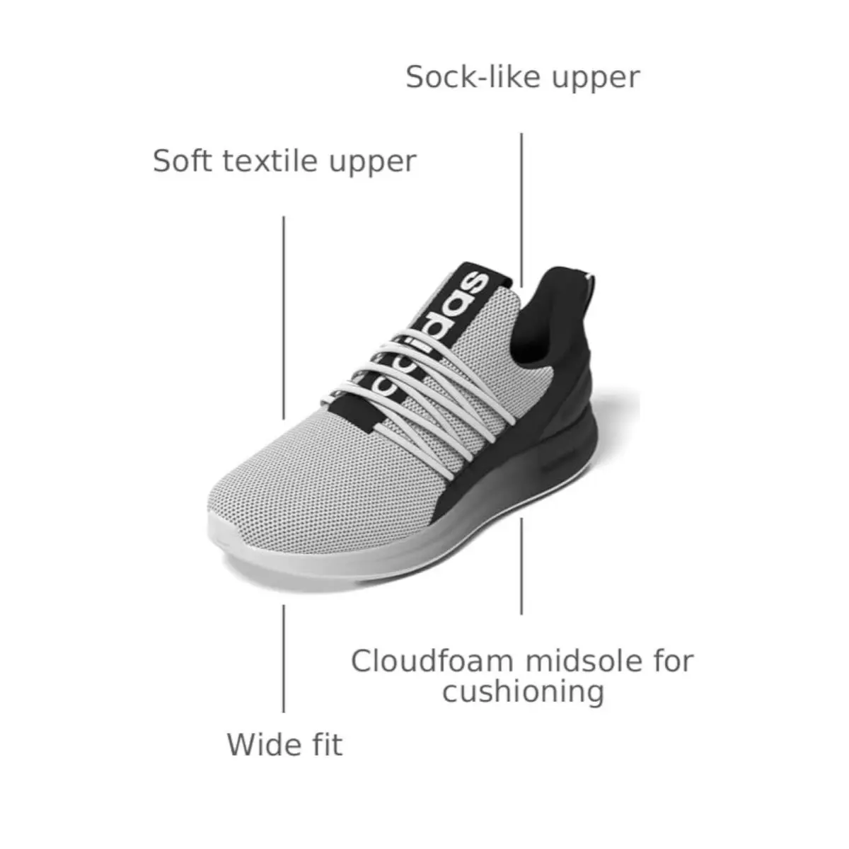 Adidas shoes - adidas Lite Racer Adapt - Lite Racer Adapt - White/Black/White 1