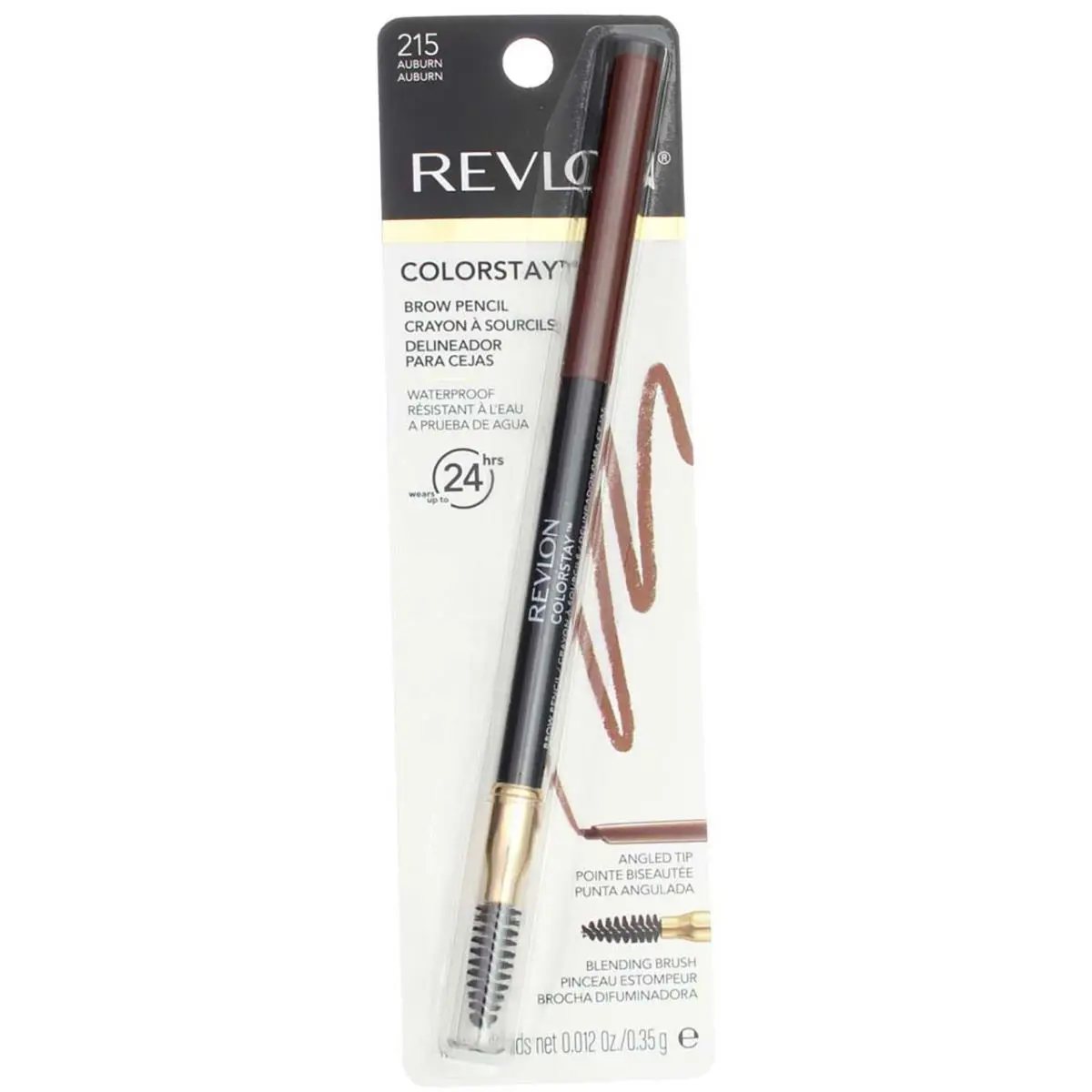 4 Pack  Colorstay Waterproof Brow Pencil Auburn 215 0.012 oz by Revlon