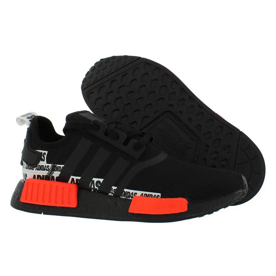 Adidas Nmd R1 Mens Shoes Size 5 Color: Core Black/core Black/solar Red - Core Black/Core Black/Solar Red, Main: Black