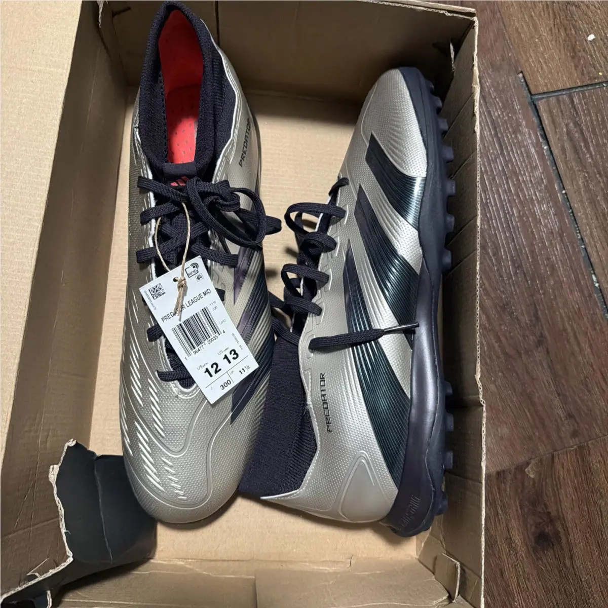 Adidas shoes - Adidas predator League TF - predator League - IF6376 - Platinum Metallic / Aurora Black / Turbo 0