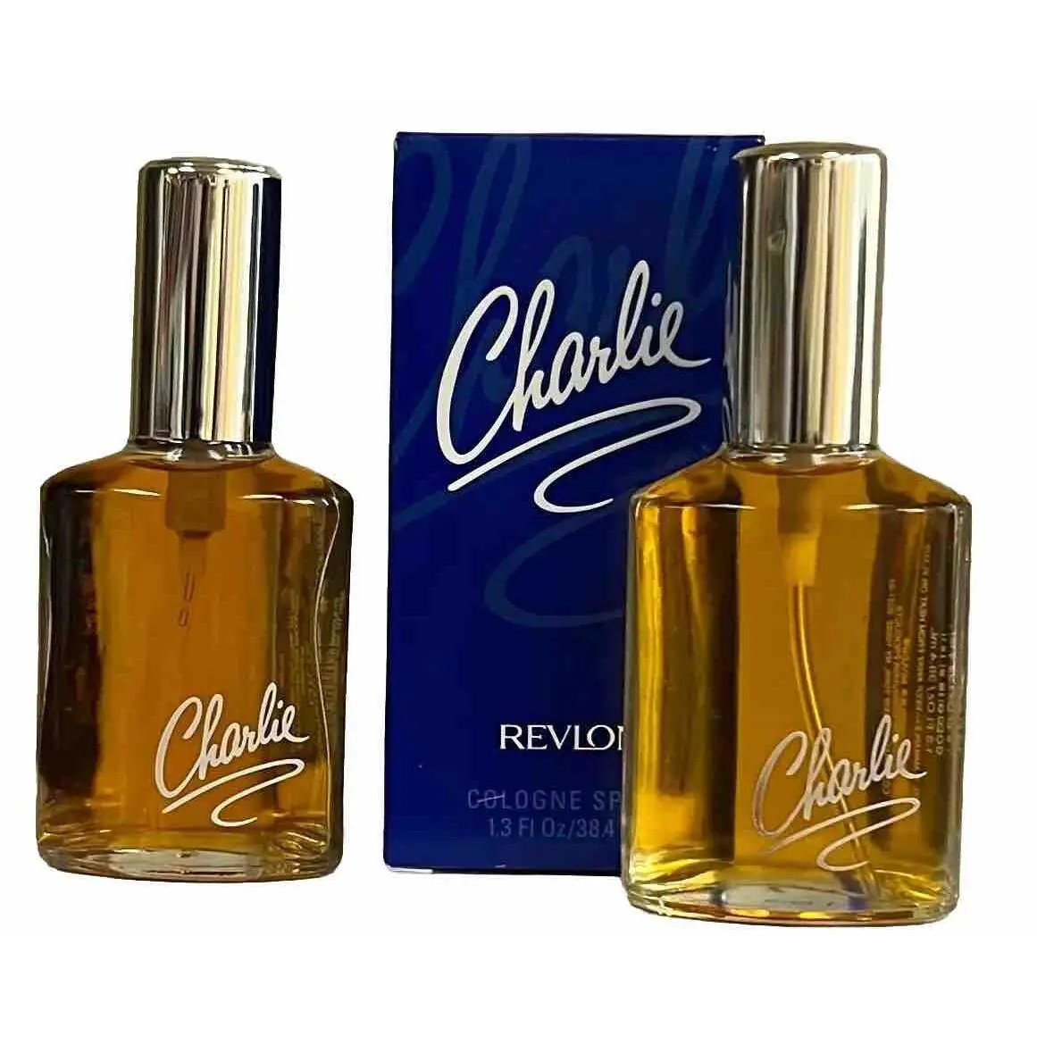 2 Bottles Charlie Revlon Cologne Spray 1.3 oz 1 Boxed 1 Unboxed 90s