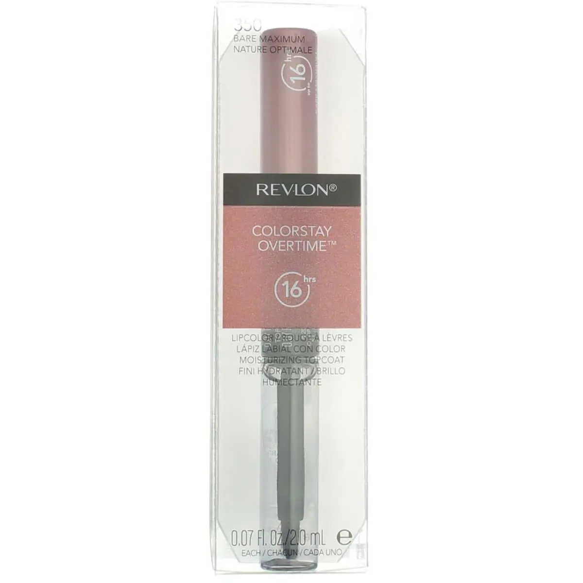 4 Pack  Colorstay Overtime Lipcolor Bare Maximum 350 0.07 fl oz by Revlon