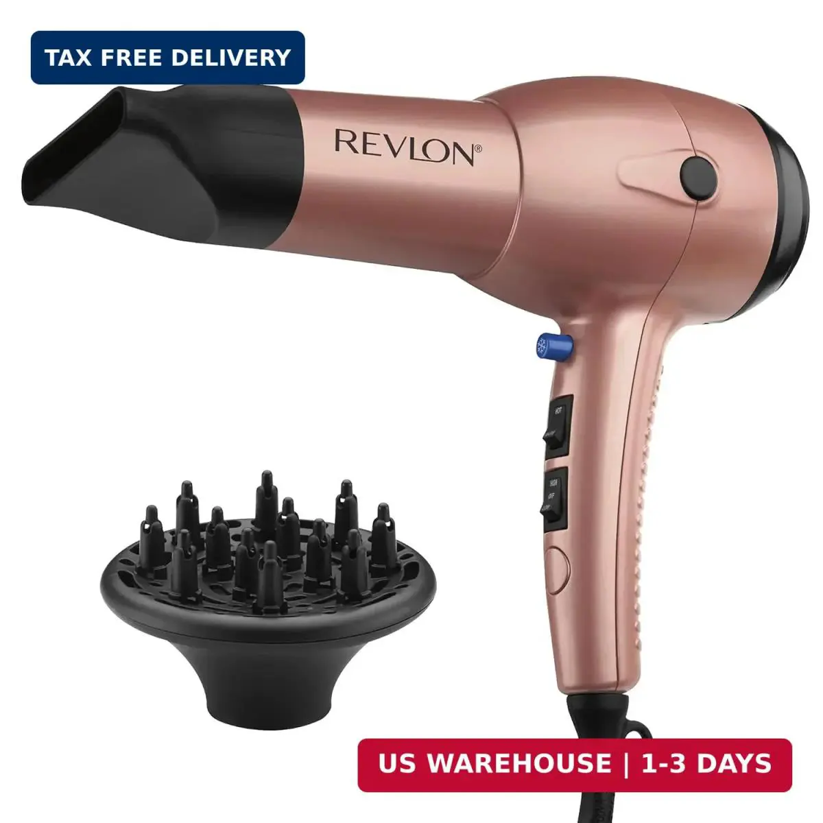 Revlon Light Fast Hair Dryer 1875W Stunning Blowouts Easily and Comfortably