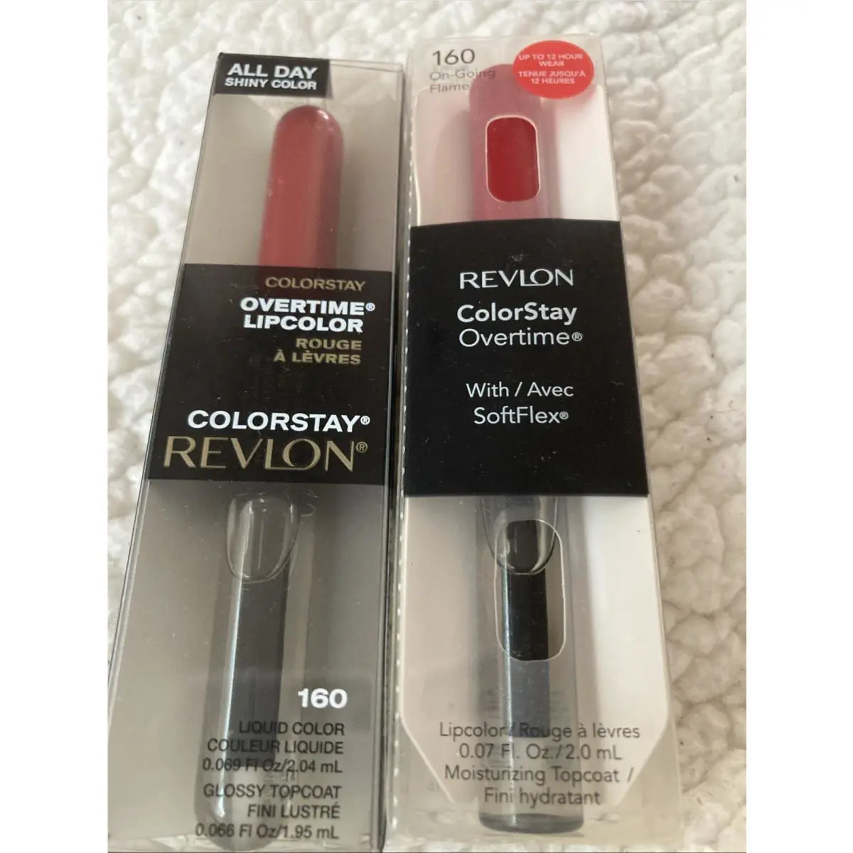 2 Revlon Colorstay Overtime 160 On Going Flame Longwear Lip Color