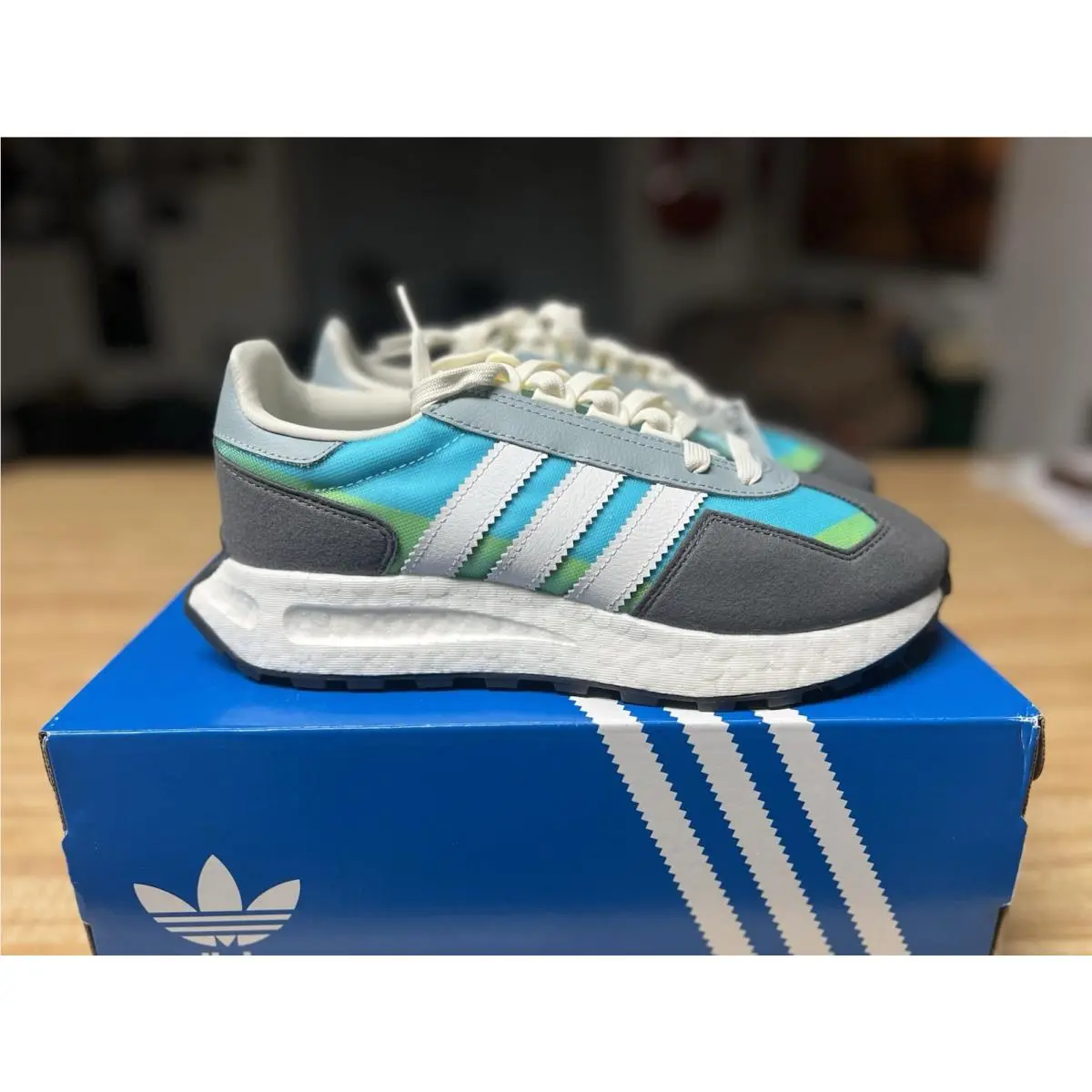 Adidas Retropy E5 Grey Bliss Blue US Mens 8
