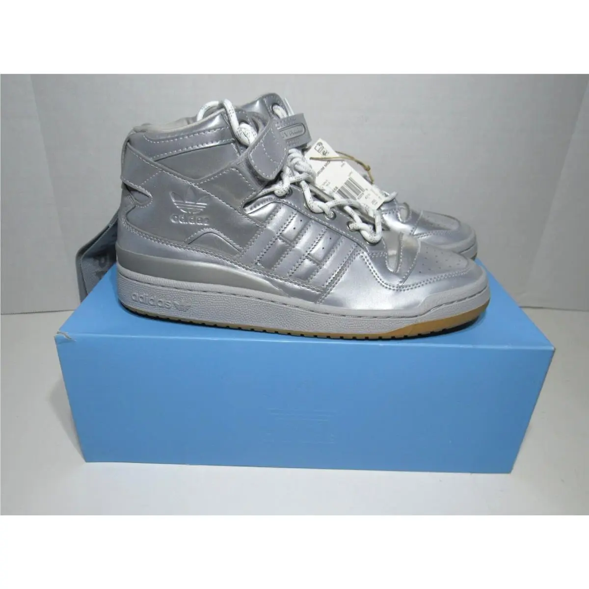 Adidas Ivy Park Mid Icy Park Silver Metallic Leather GW2858 Men`s 9.5 Reflective