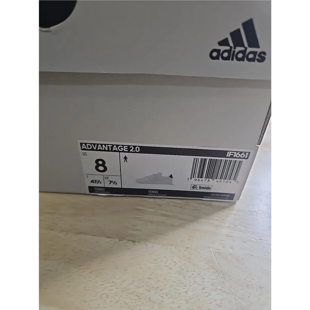 Adidas Advantage 2.0 Men’s Cloud White Athletic Shoes Sneakers US Sz: 8