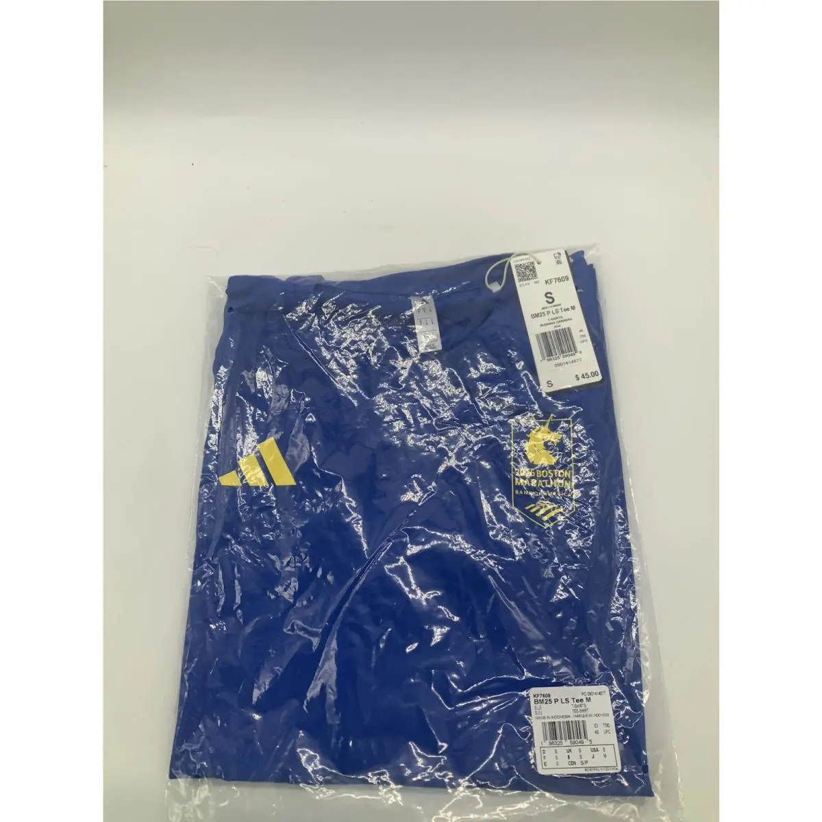 Adidas 2026 Boston Marathon Participant Long Sleeve Shirt - Men`s Small